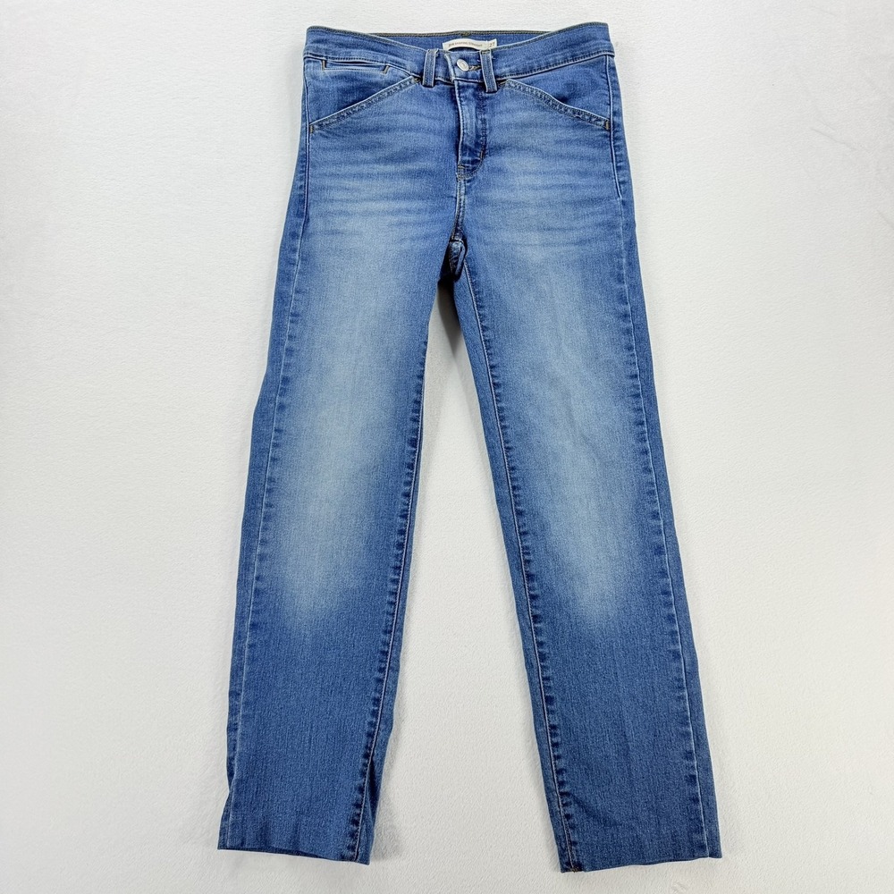 Levi's 314 Shaping Straight Jeans Womens 27 Blue Mid Rise Stretch Denim Pants